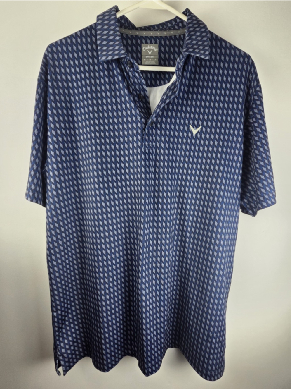 Callaway Opti-Dri Men's Golf Polo Size Medium Blue Pre-Owned